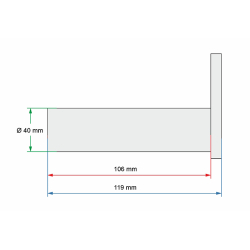 3008019H Svornjak bez podmazivanja 40x119 mm MBB Palfinger